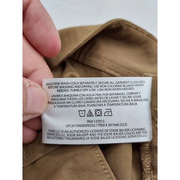 Eddie Bauer Women's Size 14 Khaki Beige Cargo Shorts Hiking Outdoor - Picture 4 of 5